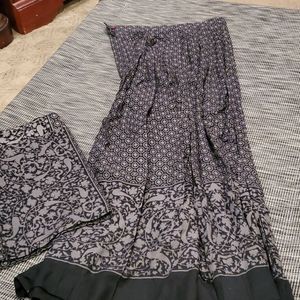 Michelle Stuart Full Length Pleated Skirt/shawl 4